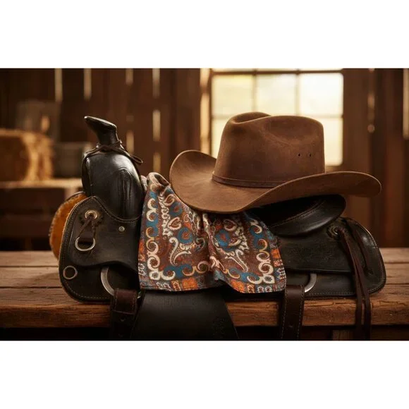 35 Inch Large Wild Rag Paisley Cowboy Scarf Silk Feel Bandana Neckerchief Oversi - Picture 4 of 8